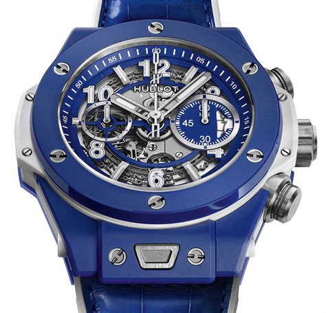 hublot black and blue watch|big bang blue sapphire.